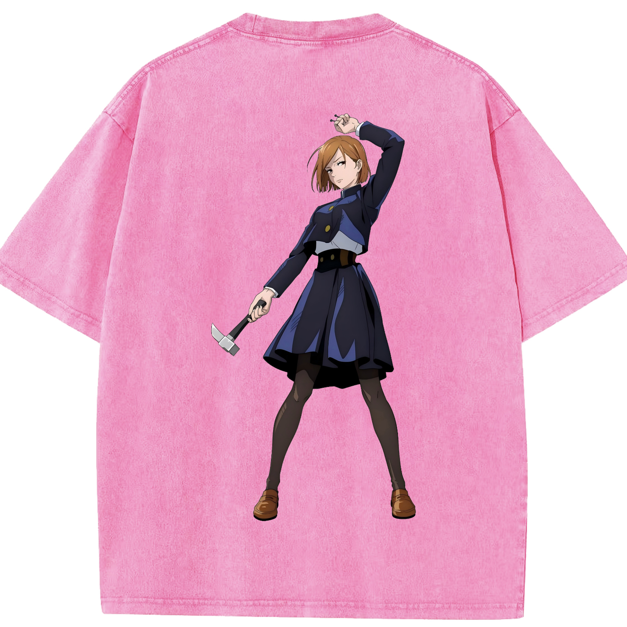 （画像用） 呪術廻戦 Jujutsu Kaisen 綿100% ヴィンテージ風 半袖Tシャツ（背面プリント）